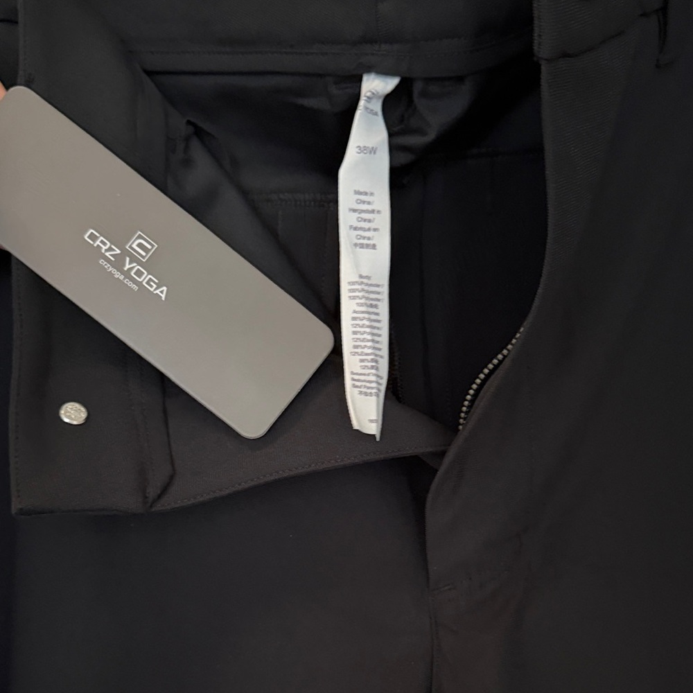 CRZ YOGA Men's Black Chino Pants
